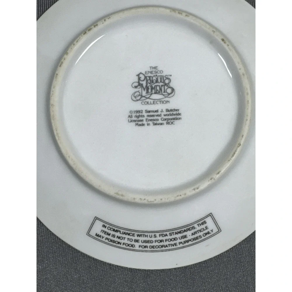 PRECIOUS MOMENTS 1992‎ CHRISTMAS Saucer Dish HBB-814Z